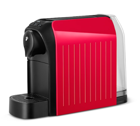 Tchibo Cafissimo easy Red espresso makinesi, 1250 W, 3 basınç, 650 ml, Espresso, Caffe Crema, Kapsül çekmecesi