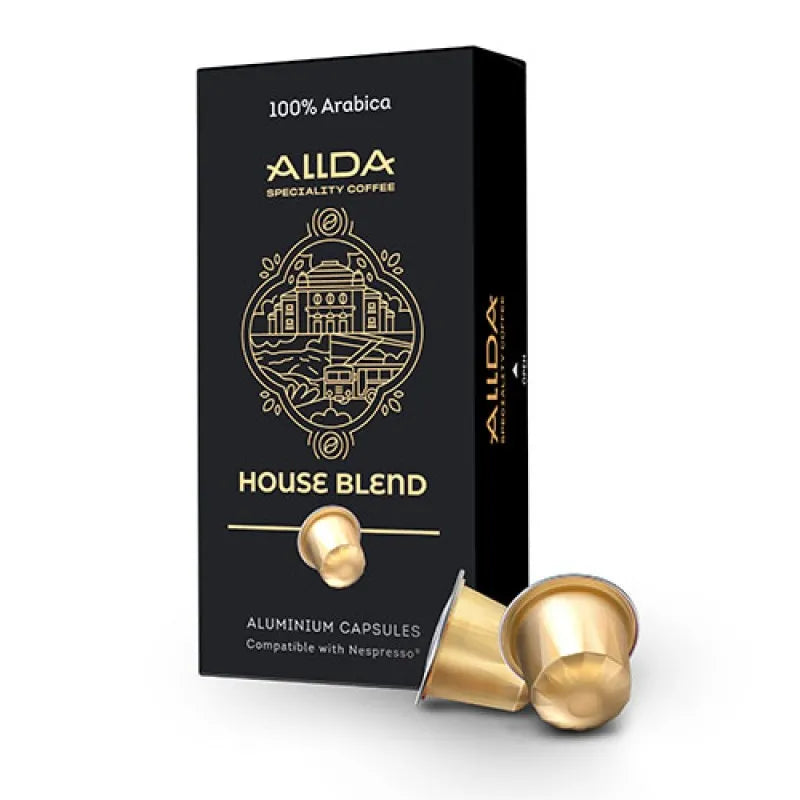 ALLDA Speciality Coffee House Blend Alüminyum Kahve Kapsülleri – Nespresso Uyumlu – 10 adet