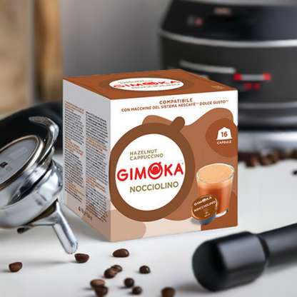 Gimoka DG Cappuccino fındıklı kahve kapsülleri 16 adet.